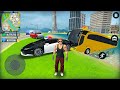 US Police Car and Public Transport Bus Driving in Open World - Android IOS Gameplay.