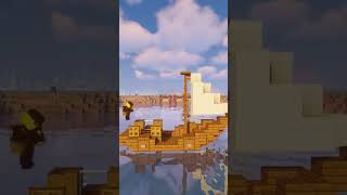 Рыбатская лодка в майнкрафт #подпишись #minecraft #рыбалка #рыбалканалодке #minecraftanimation