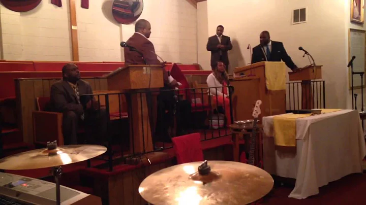 Pastor Andrew Gibson at baptist church