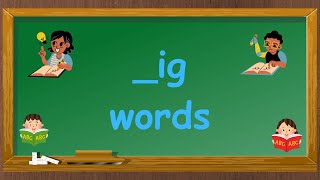 Short Vowel I Words Ig Family Words Easy And Fun Reading Cards For Children