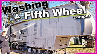 How to Wash A 5th Wheel Camper | RV Life | RV Detailing Business
