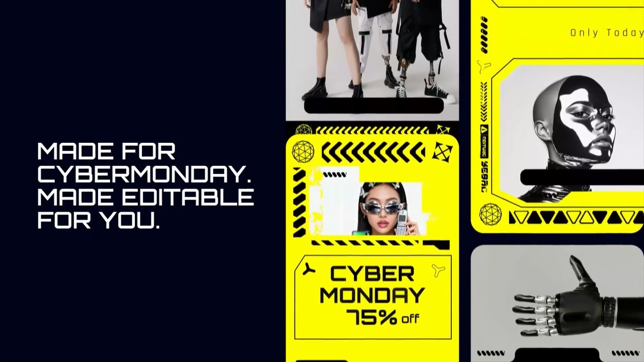 Cyber Monday Deals Stories & Posts - After Effects Template