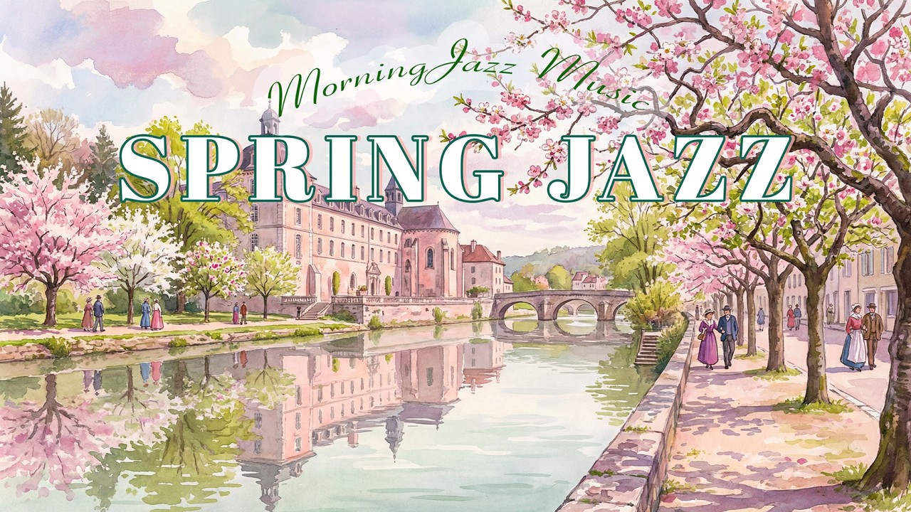 Paris Spring Morning Movie Jazz 🌸☕ Relaxing Jazz Music for Study, Work & Coffee