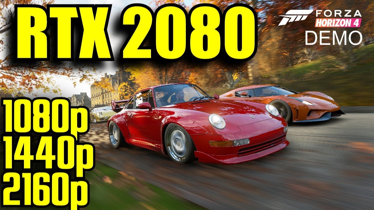 Forza Horizon 4 RTX 2080 OC | 1080p - 1440p & 2160p | FRAME-RATE TEST COMPARISON