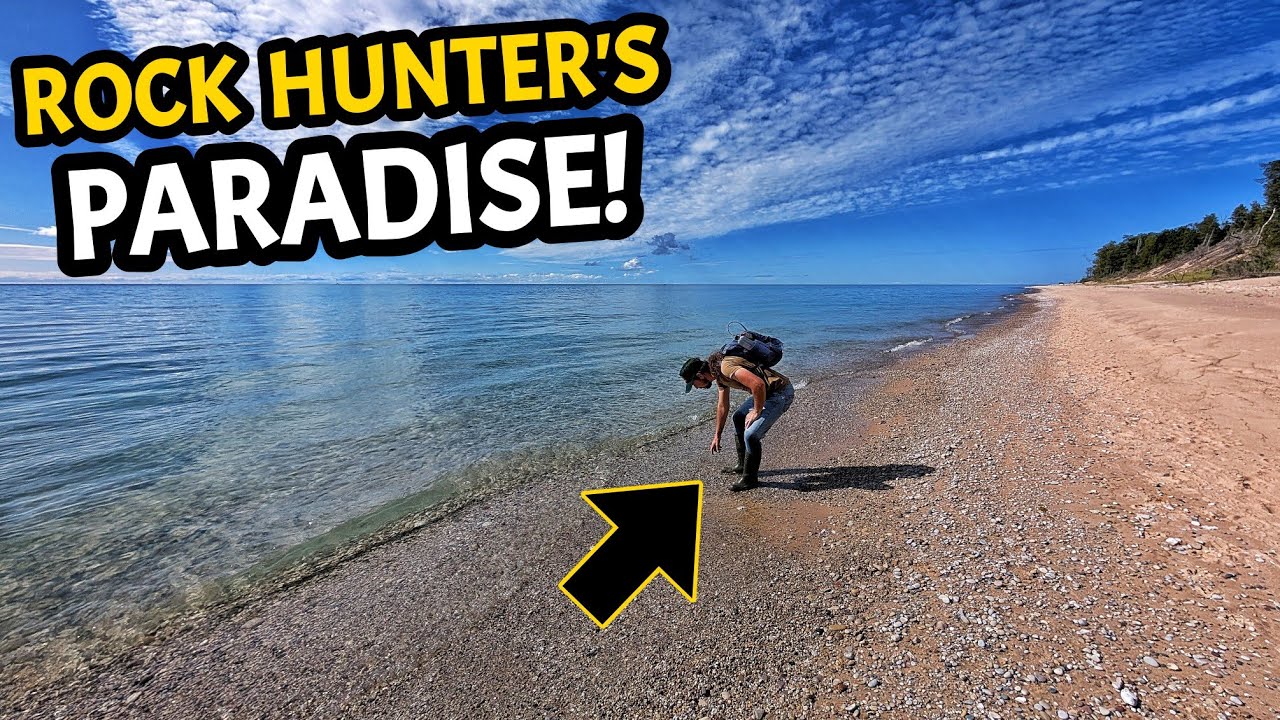 This Lake Michigan Beach is FULL of Great Rocks & Crystallized Fossils!