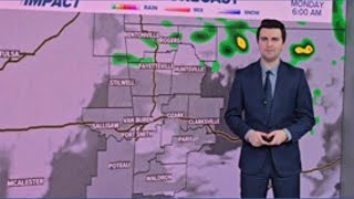 A relatively dry start to the week for Arkansas and Oklahoma