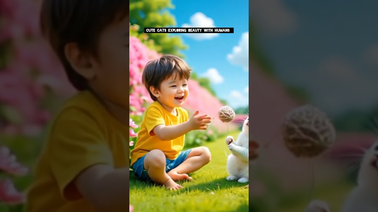 Cute cats exploring beauty with humans Subscribe 