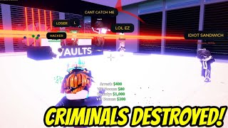 Facing Multiple Tryhard Criminals That I Arrested Roblox Jailbreak