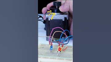 Using a stepper motor as a voltage generator #diyrobot #dc_motor_life_hacks #electrowiz #experiment