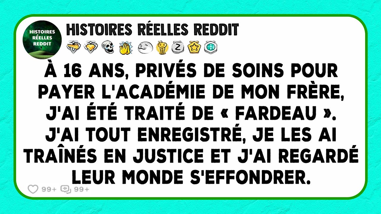 À 16 ans, privés de soins pour payer l'académie de mon frère, j'ai été traité de « fardeau ».