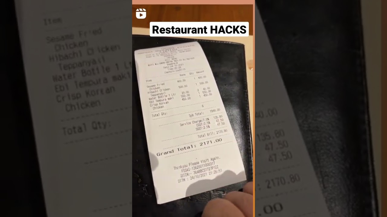 RESTAURANT HACKS 
