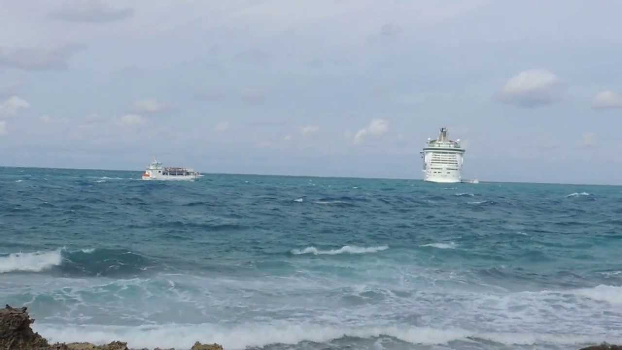 Coco Cay, Bahamas Rough Waters for Tender to Freedom of the Seas Cruise