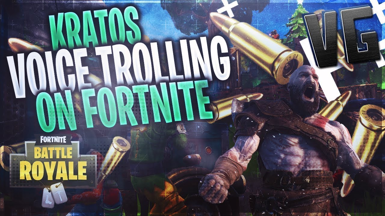 God of War Voice Trolling on Fortnite! (Kratos) - 