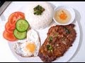 Vietnamese grilled pork chop with broken rice  com tam suon nuong  helens recipes