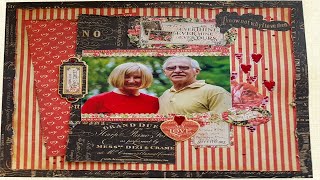 12x12 Scrapbook process heart of mine