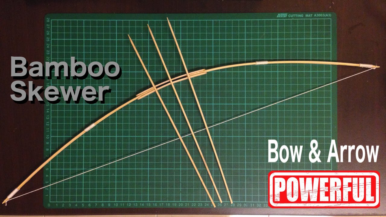 How to make bow and arrow with Bamboo Skewer - YouTube