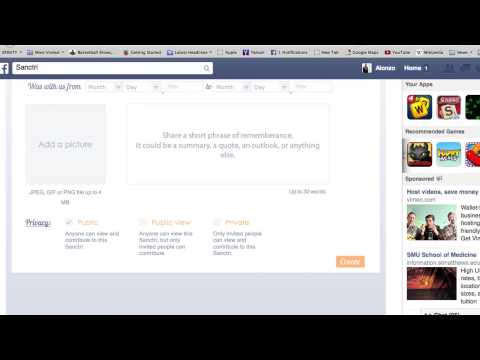 How to Build A Sanctri Online Memorial Page