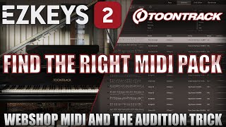 EZKeys2 | Find The Right Midi File Now | Webshop Midi and Audition Trick