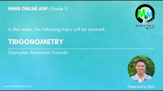 GR 11 - Trigonometry: Reduction Formula (Examples) [CAPS]