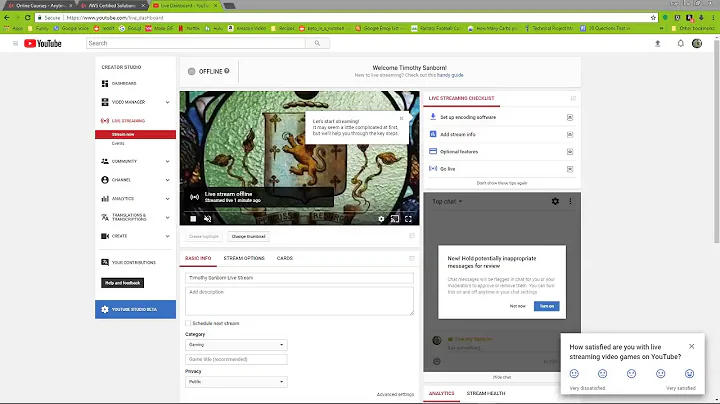 Timothy Sanborn Live Stream
