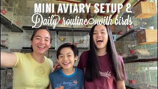 MINI AVIARY TOUR / SETUP + DAILY ROUTINE WITH BIRDS | JashVlogging