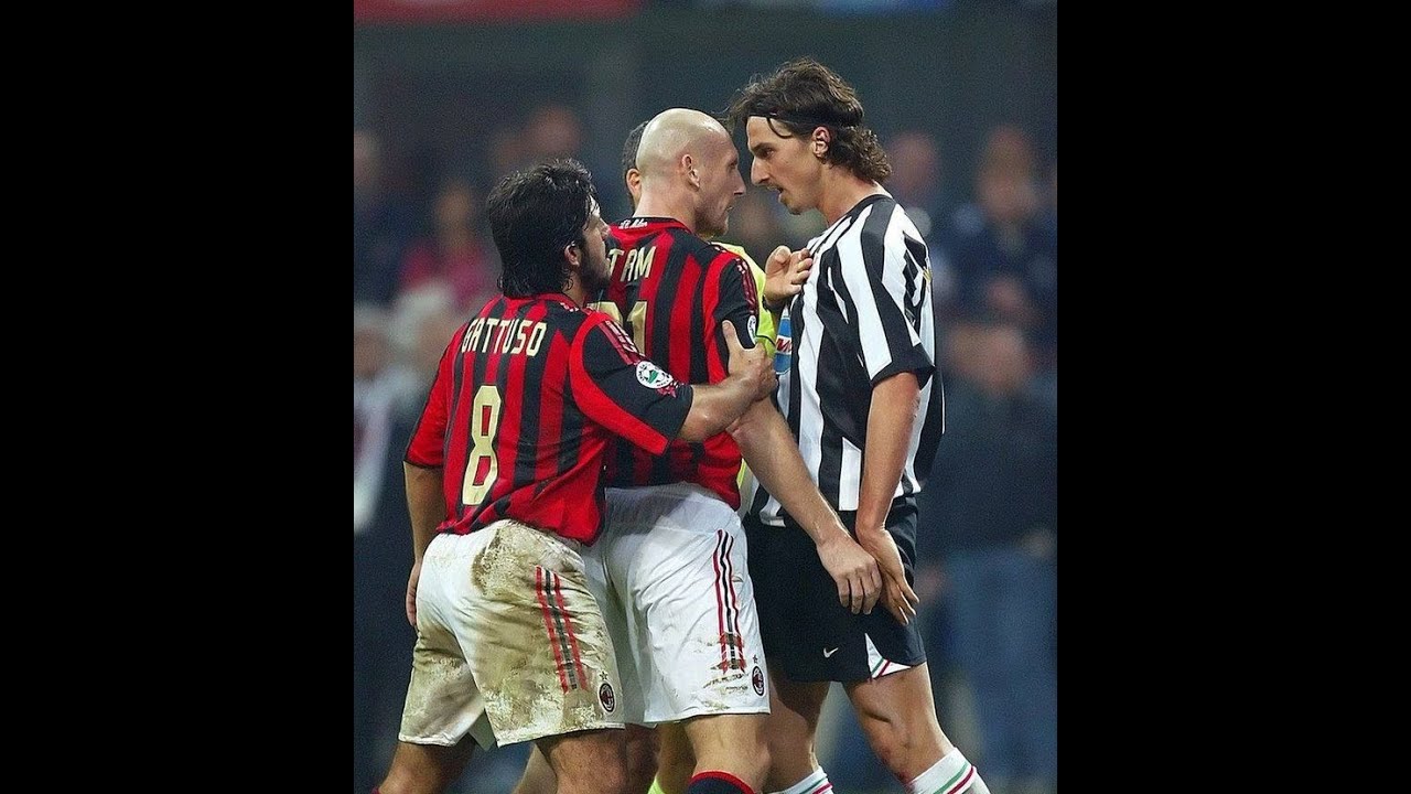 Zlatan Ibrahimovic vs Jaap Stam (Milan-Juventus) 2005-2006 - YouTube