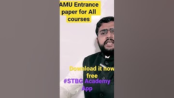 Download AMU Entrance paper free | AMU all Courses free pyq download now from stbg academy app #amu