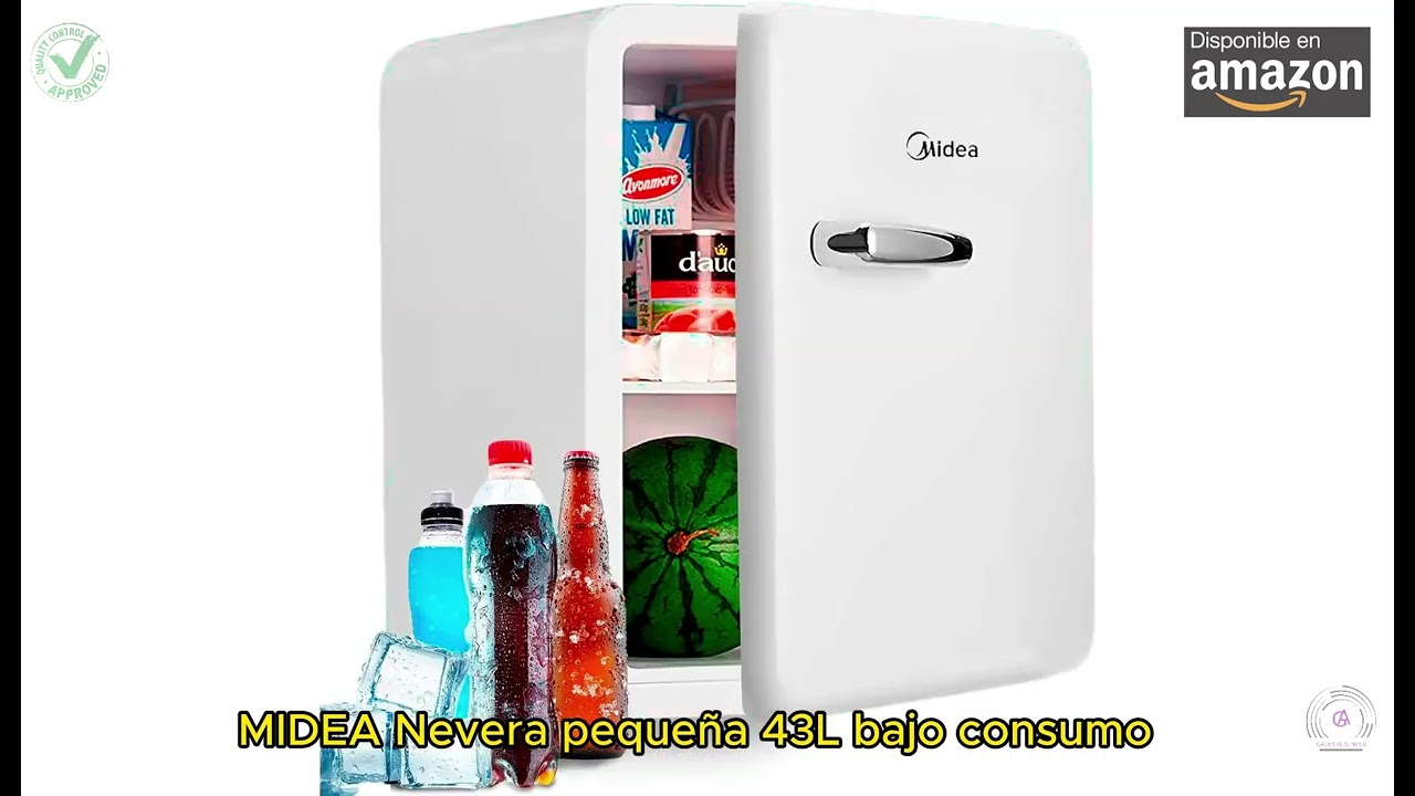 EL MEJOR MINIFRIGORIFICO PARA TU HOGAR - MIDEA Nevera pequeña 43L bajo  consumo sin congelador 