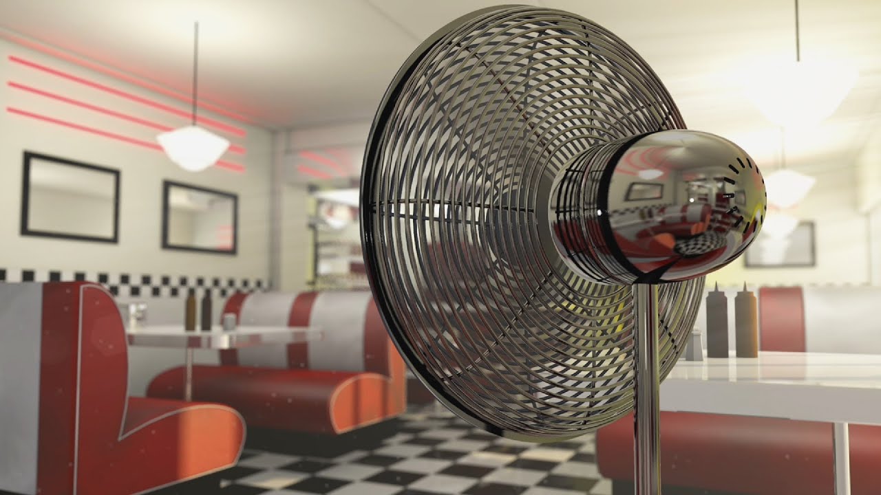Fan Sounds & Diner Ambience | Relax or Study in Classic American Restaurant