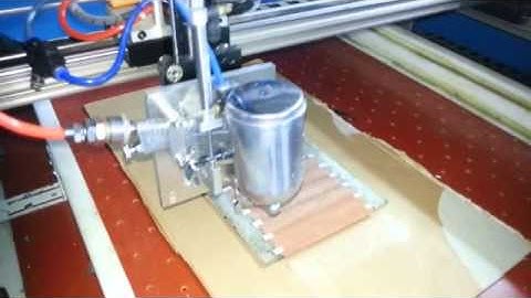 Auto Glue machine ( Air SPRAY GUN TYPE - SOLVENT BONE 2 Test )