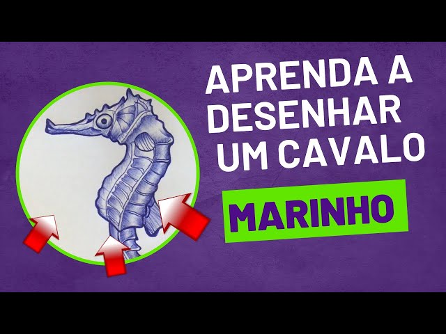 COMO DESENHAR CAVALO MARINHO UNICÓRNIO KAWAII - FÁCIL