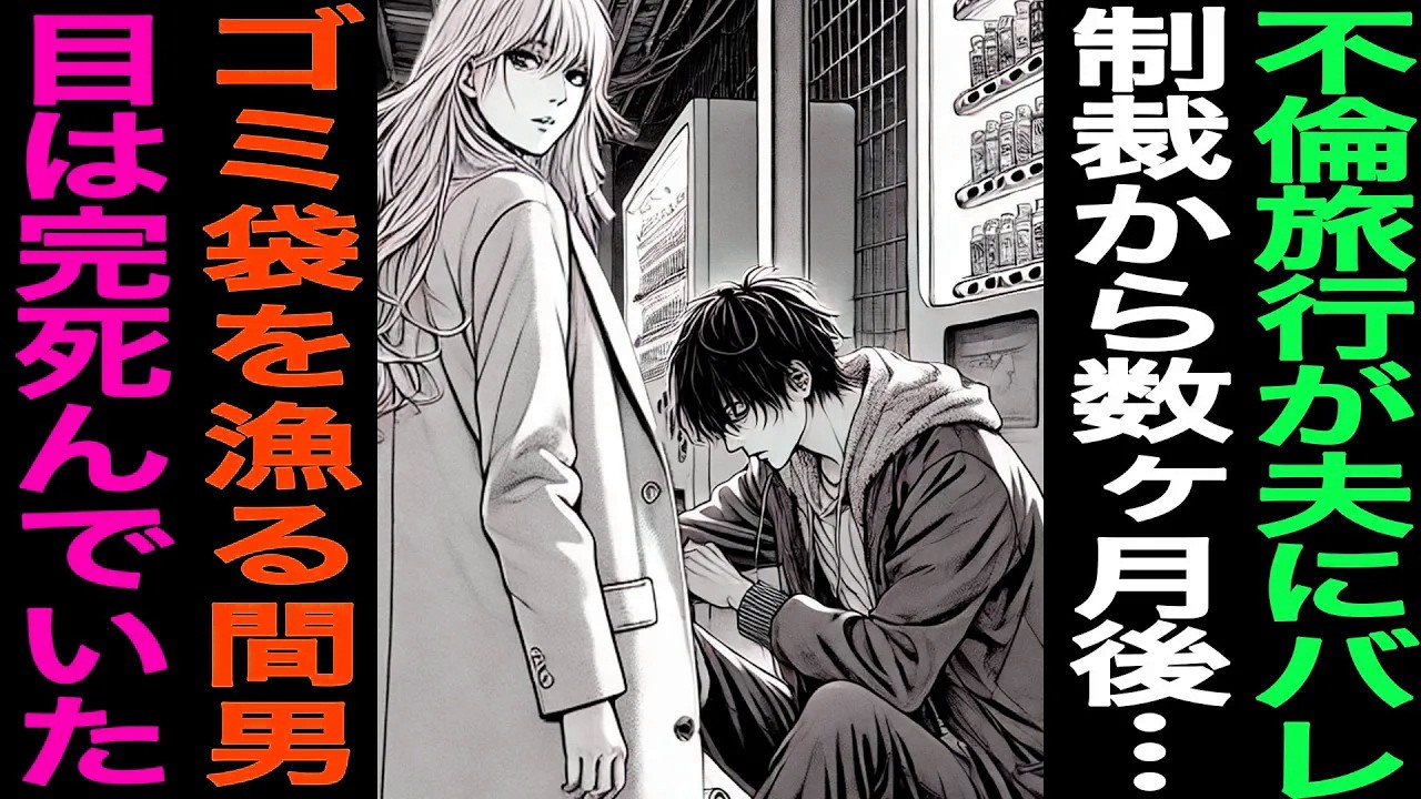 【漫画】不倫旅行が夫にバレてた→制裁から数ヶ月後…駅裏のゴミ捨て場で“間男と再会”→「薬も買えない」壊れた彼に私は震えた（修羅場）