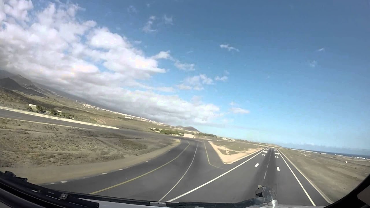 Pilots eye view- Departure out of Tenerife South with snow on Mount Teide