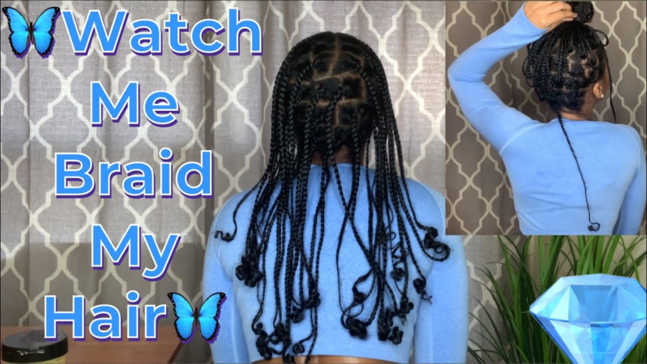 Mini Braids On Natural Hair. For Hair Growth.