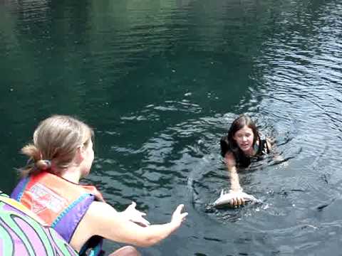 Girls catching fish by hand - YouTube