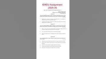 BECC-109 : INTERMEDIATE MACROECONOMICS - II#assignment #ignou#2025-26