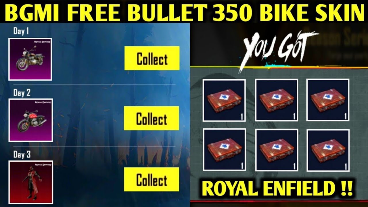 Omg 😱 | Get Free Bullet 350 Skin & P-90 Skin In Bgmi | How To Get Free Bullet Skin In Bgmi 