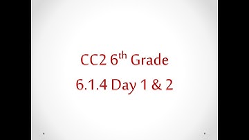 CC1 6.1.4 Video Lesson Week 2