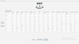 JavaFx Based SMT Sheets