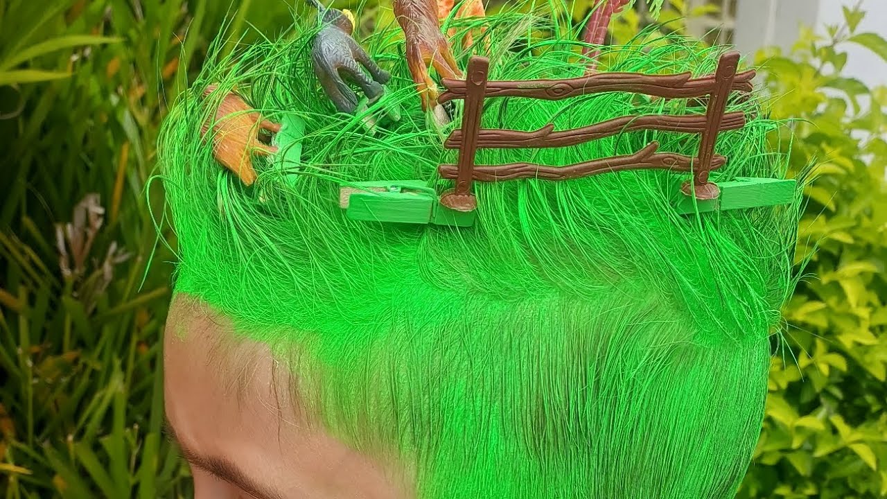 O CABELO MALUCO DO ARTHUR | FIZEMOS UM ZOOLÓGICO NA CABEÇA DELE E FICOU MUITO LEGAL 😎