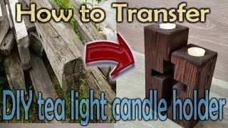 DIY tea light candle holders from reclaimed wood DIY tea light candle holders. Reclaimed wood. *SUBSCRIBE MY CHANNEL* *LIKE* and *SHARE* On this video I will show you