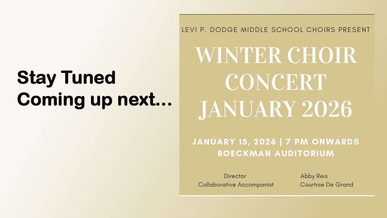 2026 Dodge Middle School Winter Choir Concert
