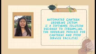 Automated Canteen Ordering System Chapter 1-3