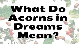 What Do Acorns in Dreams Mean?