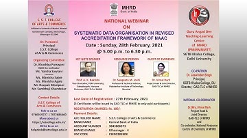 Systematic Data Organization in Revised Accreditation Framework of NAAC