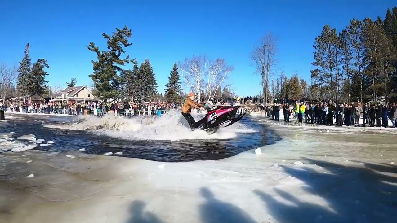Pickerel Lake 2026 - Sleds Skimming Water