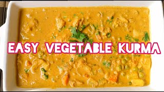 Hotel style Vegetable kurma made easily in pressure cooker