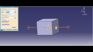 PART DESIGN : Mirror extent in pocket (CATIA V5)