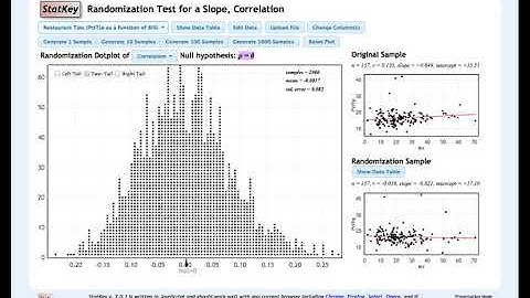 Lock 4 1 4 3 Statkey Tutorial Tip Pct vs Bill Hypothesis
