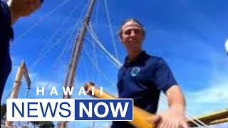 Take a tour of the Hokulea voyaging canoe